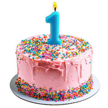Cake birthday celebration sweet dessert on transparent background png