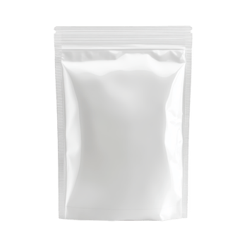 Pouch package blank mockup template on transparent background png