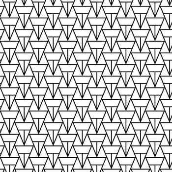 Triangles Geometry seamless pattern. graphic line illustration. Black and white abstract background for banners, print for fabric, labels, t-shirt printing. vector