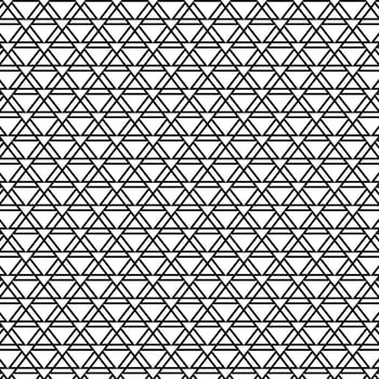 triangle hexagon grid line Geometry seamless pattern. graphic line illustration. Black and white abstract background for banners, print for fabric, labels, t-shirt printing. vector