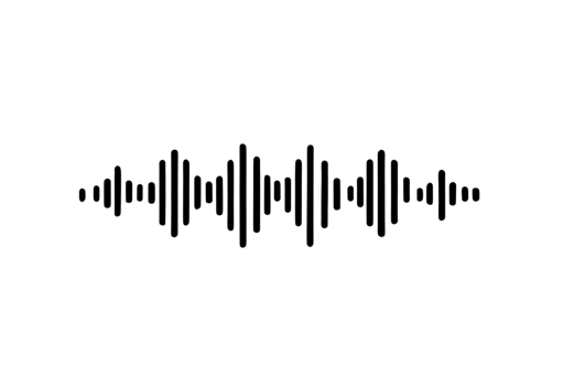 Black sound wave pattern with simple, clean design, ideal for audio, music, or tech visuals. png