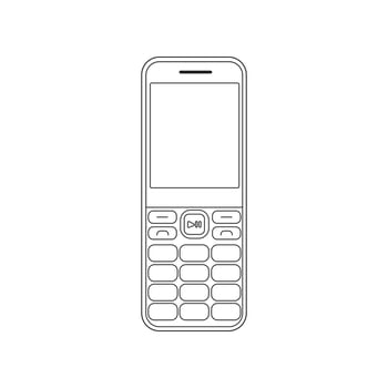 Button phone design and art illustration vector