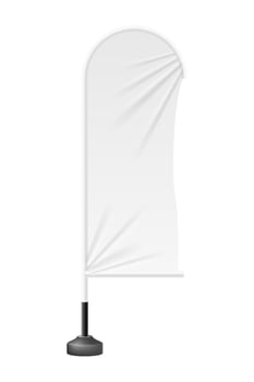 Beach blank advertising flag can be highly effective for marketing purposes vector