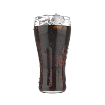 Cold Cola Glass isolated on transparent background png