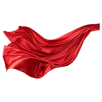 Elegant Red Satin Fabric Flowing in the Air png
