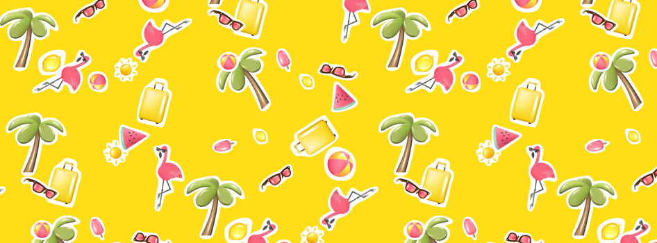 Colorful summer seamless pattern featuring vector