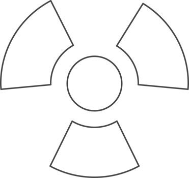 Science items icon. Radiation sign. png
