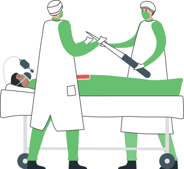 Doctors is operating on a patient. png