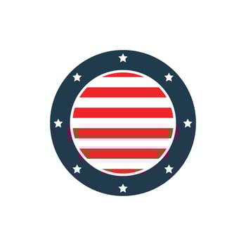 American flag design template vector
