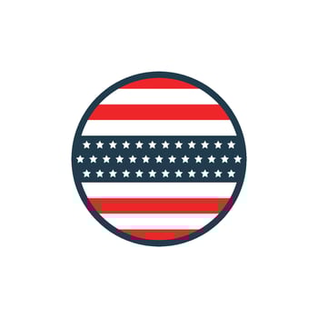 American flag flat design vector