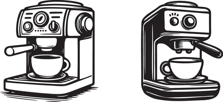 Coffee Machine Illustration. vector