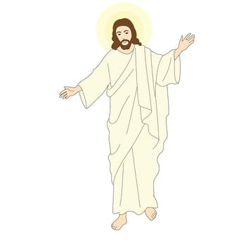Kind Jesus resurrections illustration vector