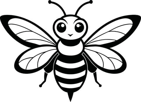 Bee coloring pages free printable vector