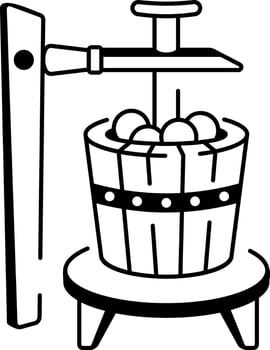 Fruit press icon in hand drawn style vector