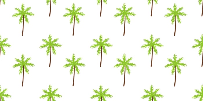 Summer Seamless pattern with tropical palm trees. Forest, jungle. Abstract nature hand drawn background texture. Minimalist illustration for poster banner cover wallpaper. vector