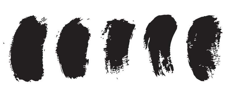 Organic Ink Ring Shapes in Black vector