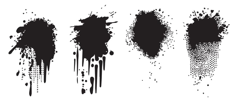 Simple Ink Blot Forms for Design Packs vector