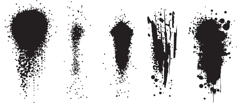 Blurred Ink Blots in Grayscale for Texture vector