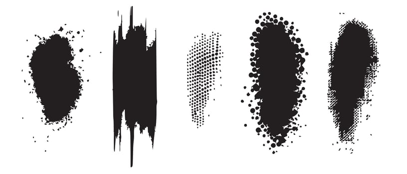 Wet Ink Blot Patterns for Visual Assets vector