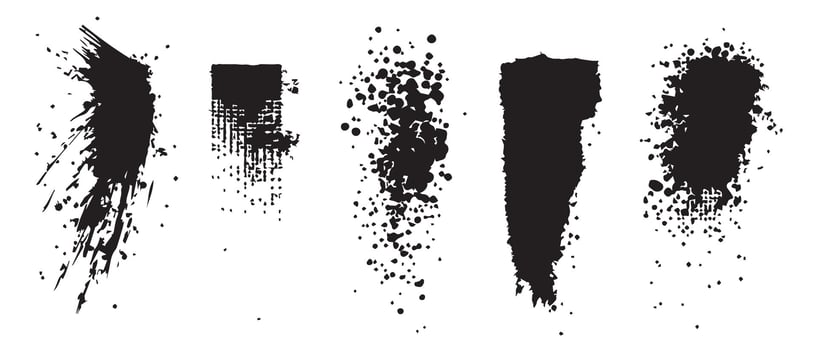 Abstract Black and White Ink Forms for Layouts vector