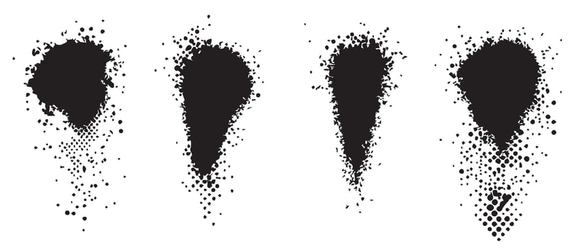 Artistic Ink Blot Patterns for Design Use vector