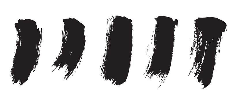 Textured Motion Black Brush Strokes for Posters vector