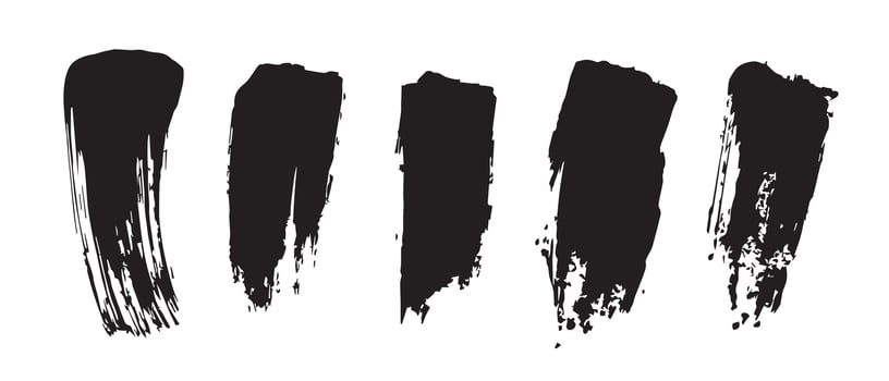 Minimal Texture Black Brush Strokes for Layout Work vector