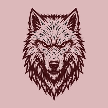 ilustration graphic of Red Wolf vector