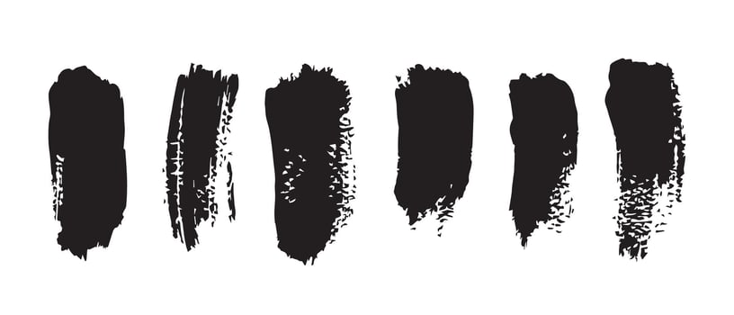Monochrome Black Brush Strokes for Modern Art vector