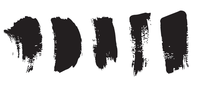 Heavy-Handed Black Brush Strokes for Posters vector