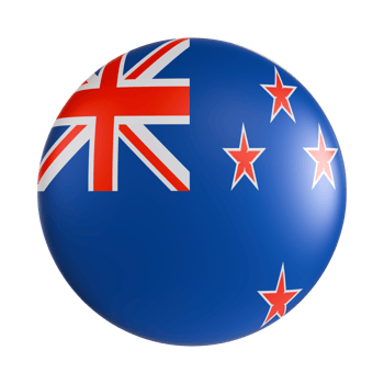 New zealand flag 3d circle icon. png