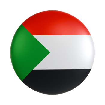 Sudan flag 3d circle icon. png