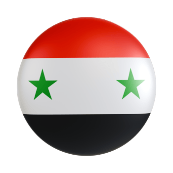Syria flag 3d circle icon. png
