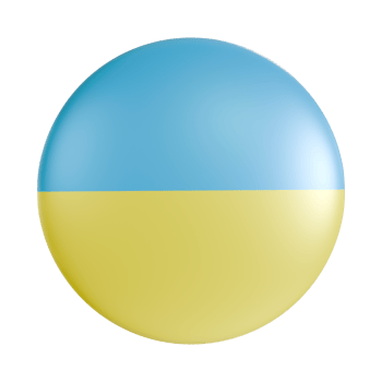Ukraine flag 3d circle icon. png