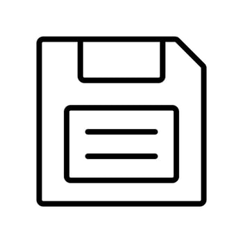 Floppy disk icon. Outline save icon illustration vector