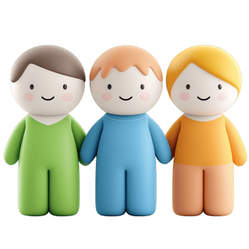 3d rendering depicting cheerful family members grinning, sharing loving moment, transparent highlighting backdrop emotional family connection png