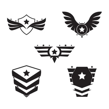 set Army logo illustration template vector