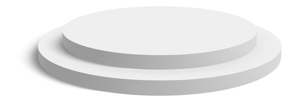 White round podium displaying products casting shadow on white background is perfect for showcasing new products or winners in competitions vector