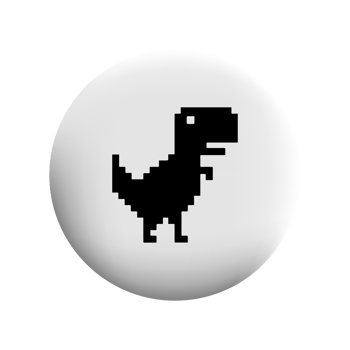 A button with a dinosaur on it png