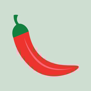 Cartoon icon of a chili pepper. Isolated on white background. vector