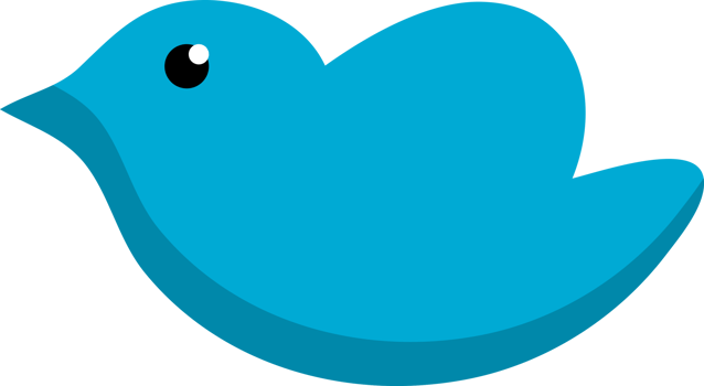 Blue doodle bird icon png