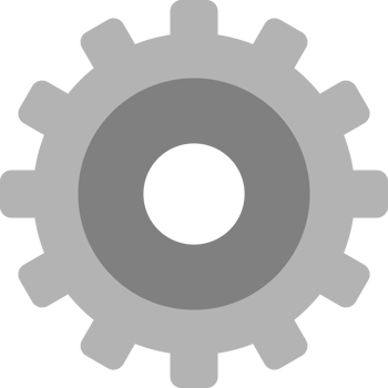 Gray gear sign png