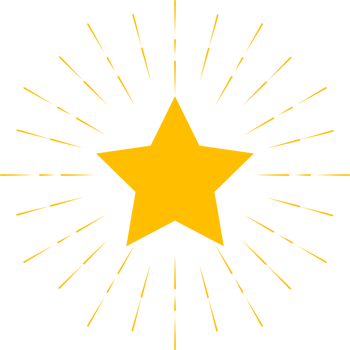 Yellow star sparkle light ray icon png