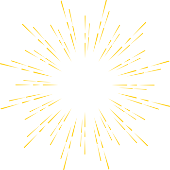 Yellow line light ray boho icon png