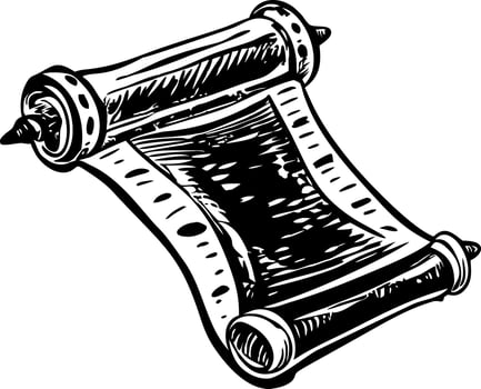 A drawing style illustration depicting a sacred scroll vector