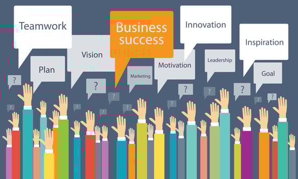 business people working tarket for business success vector