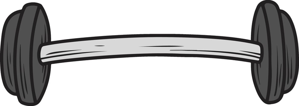 dumble long bar illustration vector