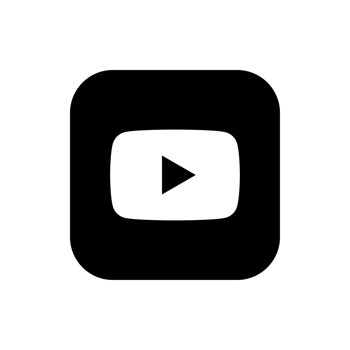 YouTube Black Logo Icon YT App Editable Transparent Background Premium Social Media Design for Digital Download png