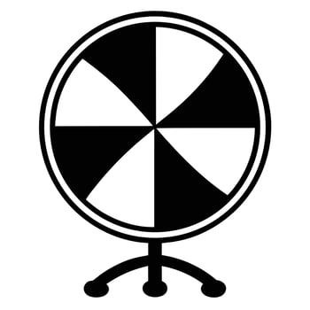 Simple Fortune Wheel Design Black And White Illustration For Game Or Decoration vector