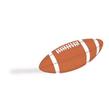 American football isolated on transparent background illustration. png